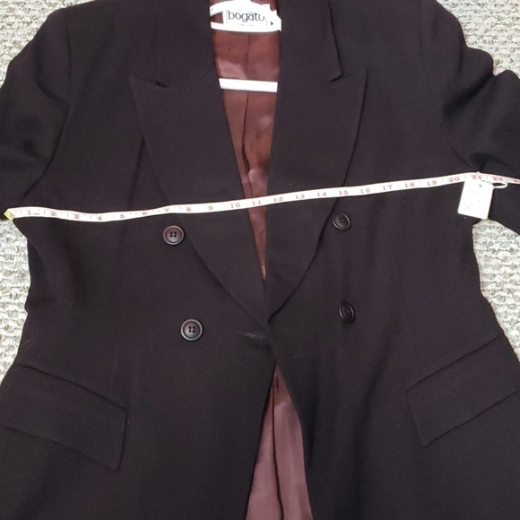 Bogato International 100% Wool Suit & Skirt L - Picture 9 of 15